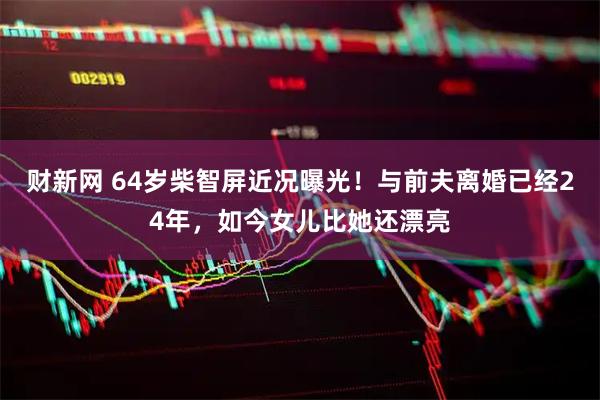 财新网 64岁柴智屏近况曝光!与前夫离婚已经24年,如今女儿比她还漂亮